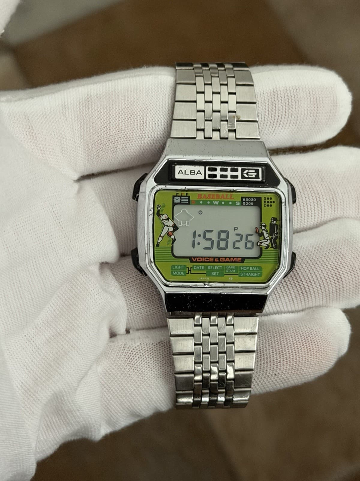 Rare Vintage Alba Baseball Voice & Game Digital Sports Watch JDM 1980s Y822-4000