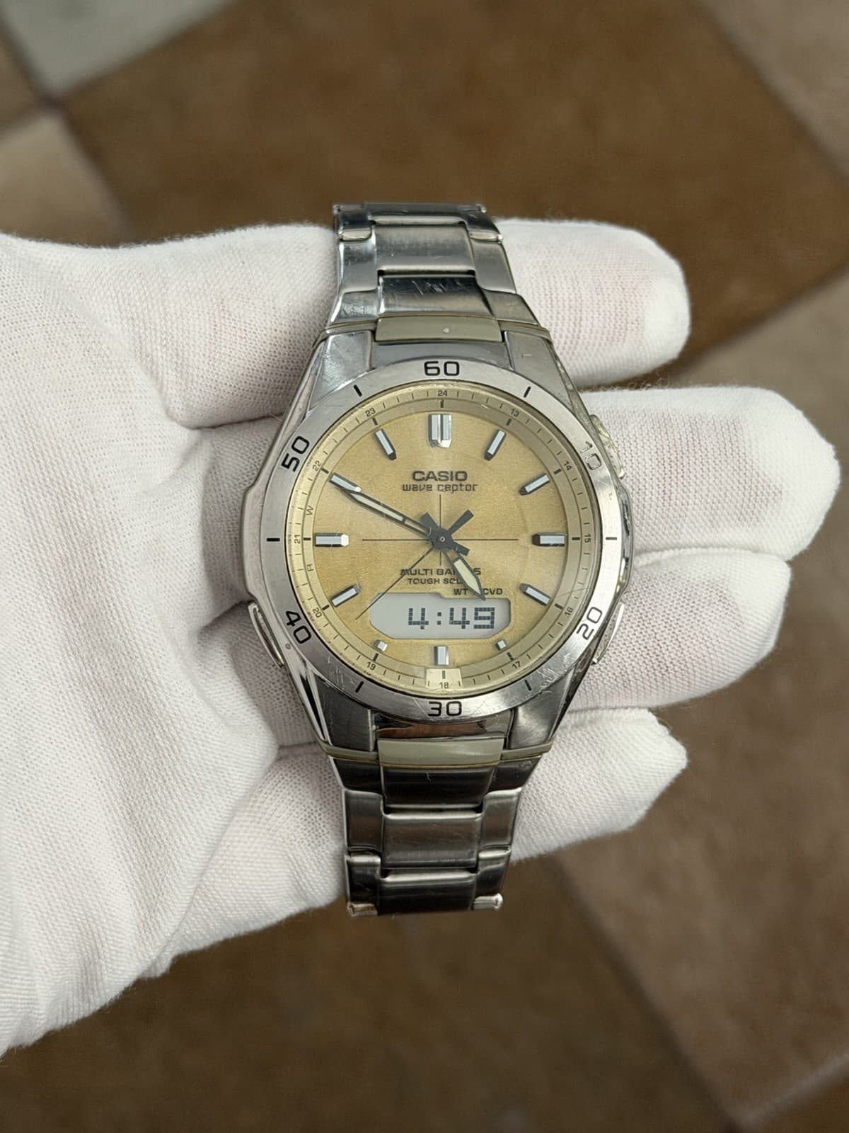 Rare Vintage Casio Wave Ceptor WVA-M640 Men’s Ana-Digi Solar Radio Watch JDM 90s - Image 1