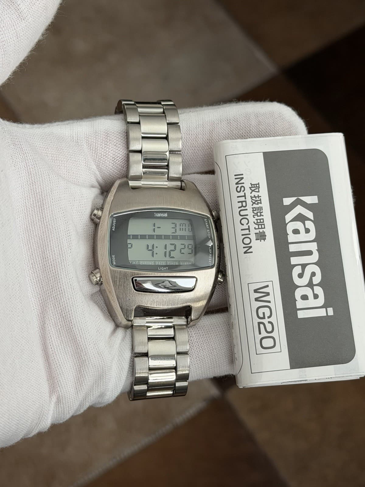 NOS Rare Vintage Kansai WG20 Men’s Digital Sports Watch JDM 1990s - Image 1