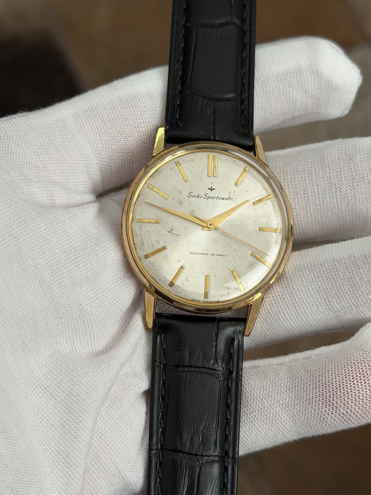 Rare Vintage Seiko Sportsmatic 15017 Men’s 19J Automatic Dress Watch JDM 1960s