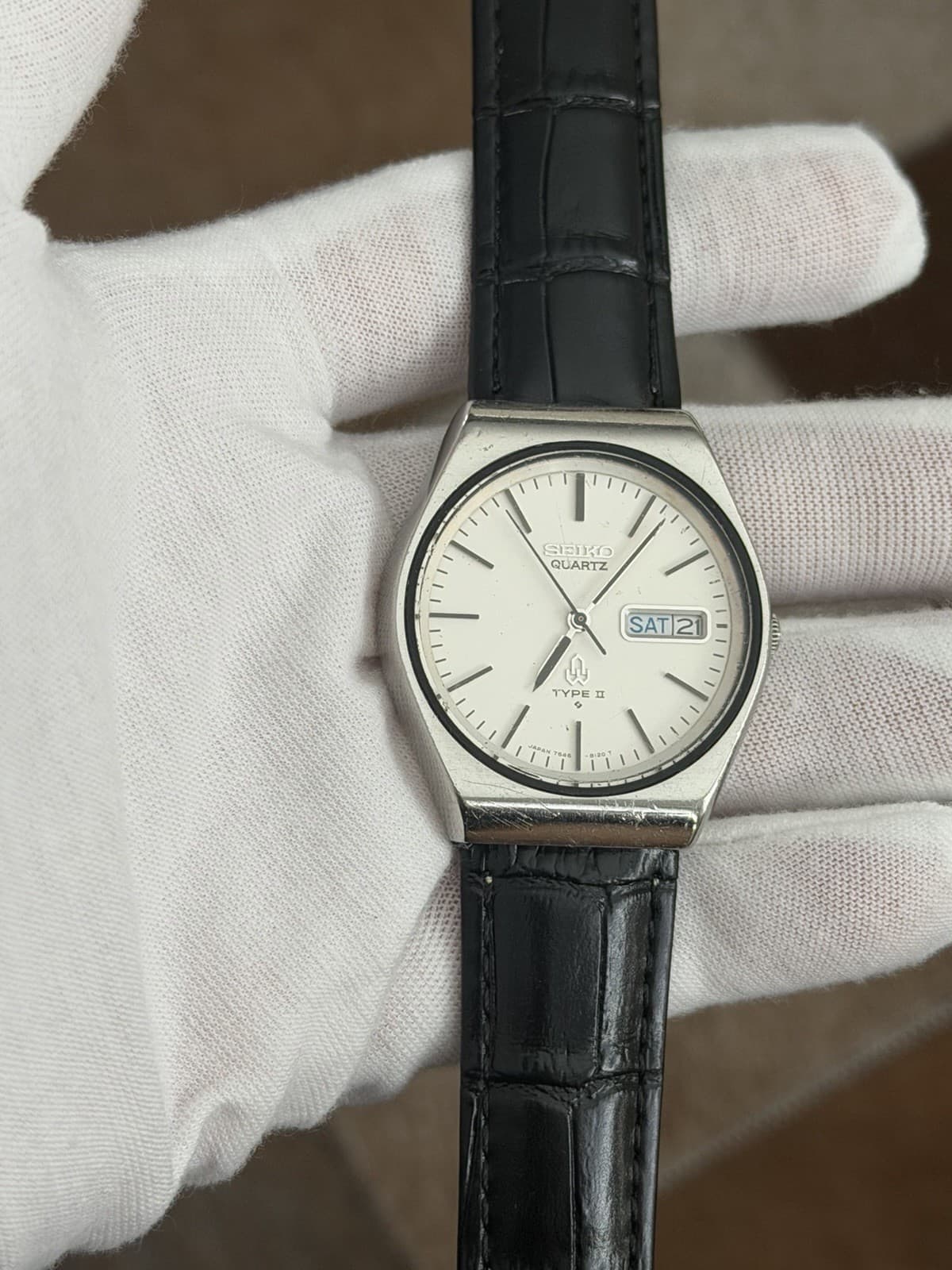 Rare Vintage Seiko Quartz Type II 7546-810A Men’s Classic Dress Watch JDM 1970s - Image 1