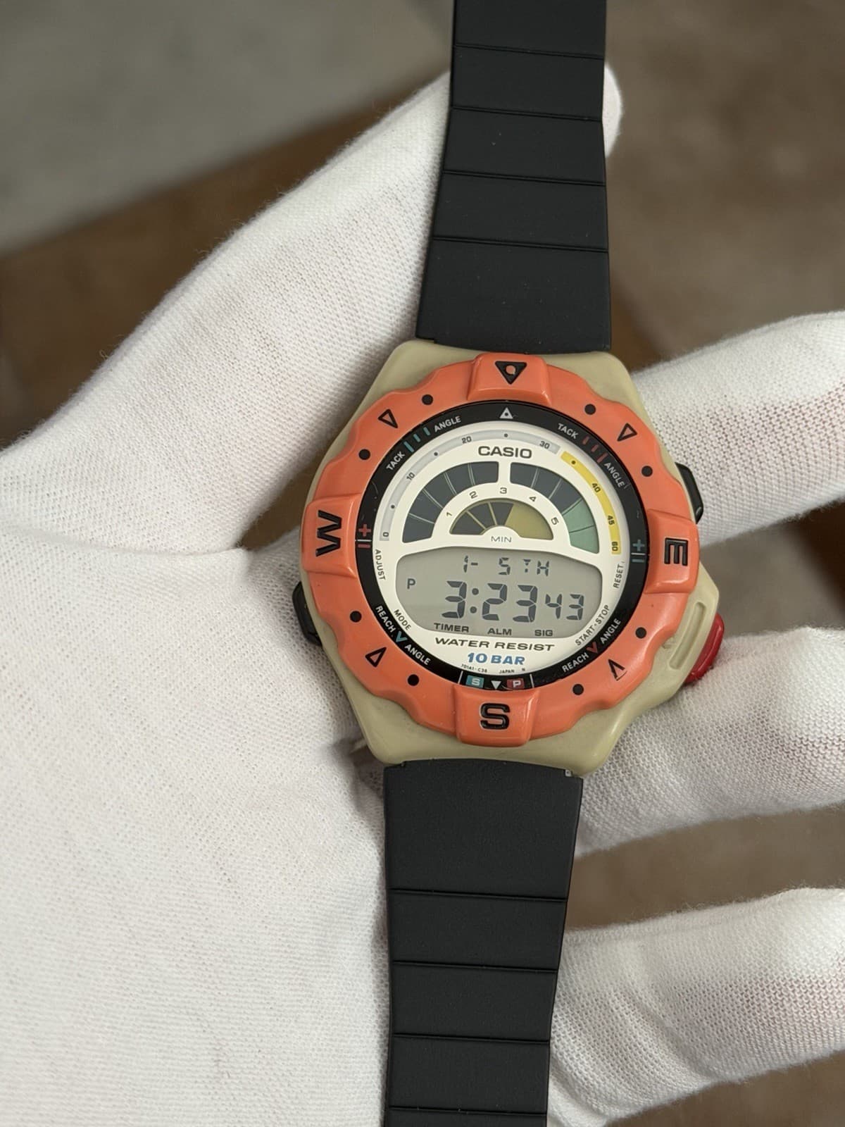 Rare Vintage Casio TRW-100 Yacht Timer Men’s Digital Sports Watch JDM 1980s - Image 1