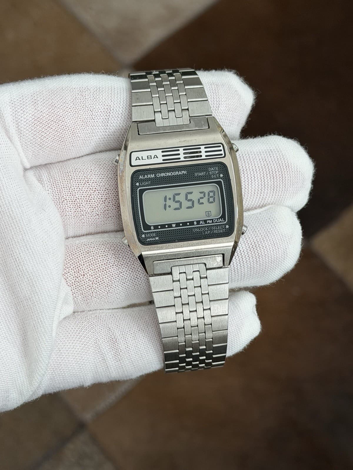 Rare Vintage Alba Y486-4000 Men’s Alarm Chronograph Digital Sports Watch JDM 80s - Image 1