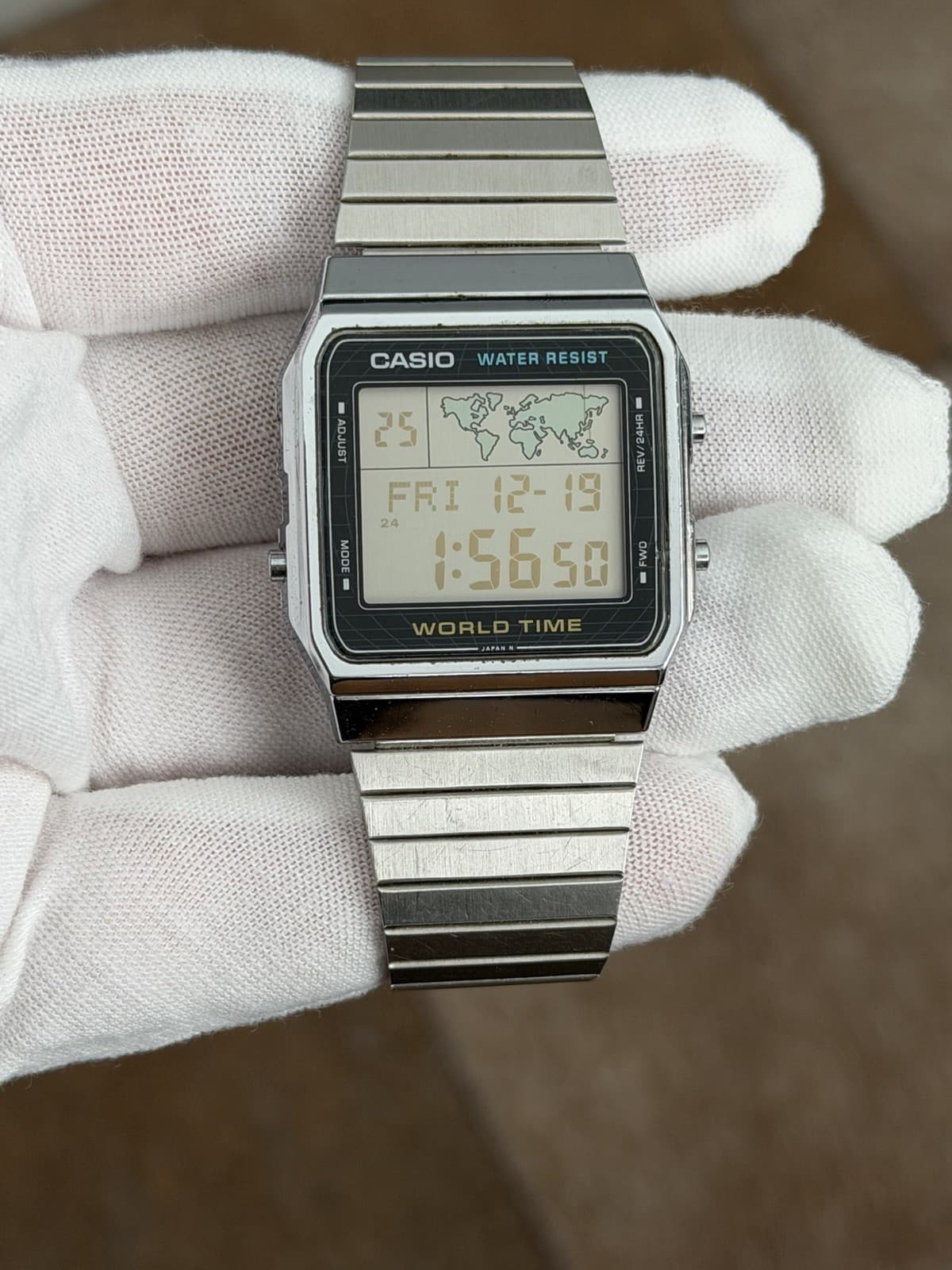 Rare Vintage Casio World Time A300U Men’s Digital Watch Module 643 JDM 1980s - Image 1