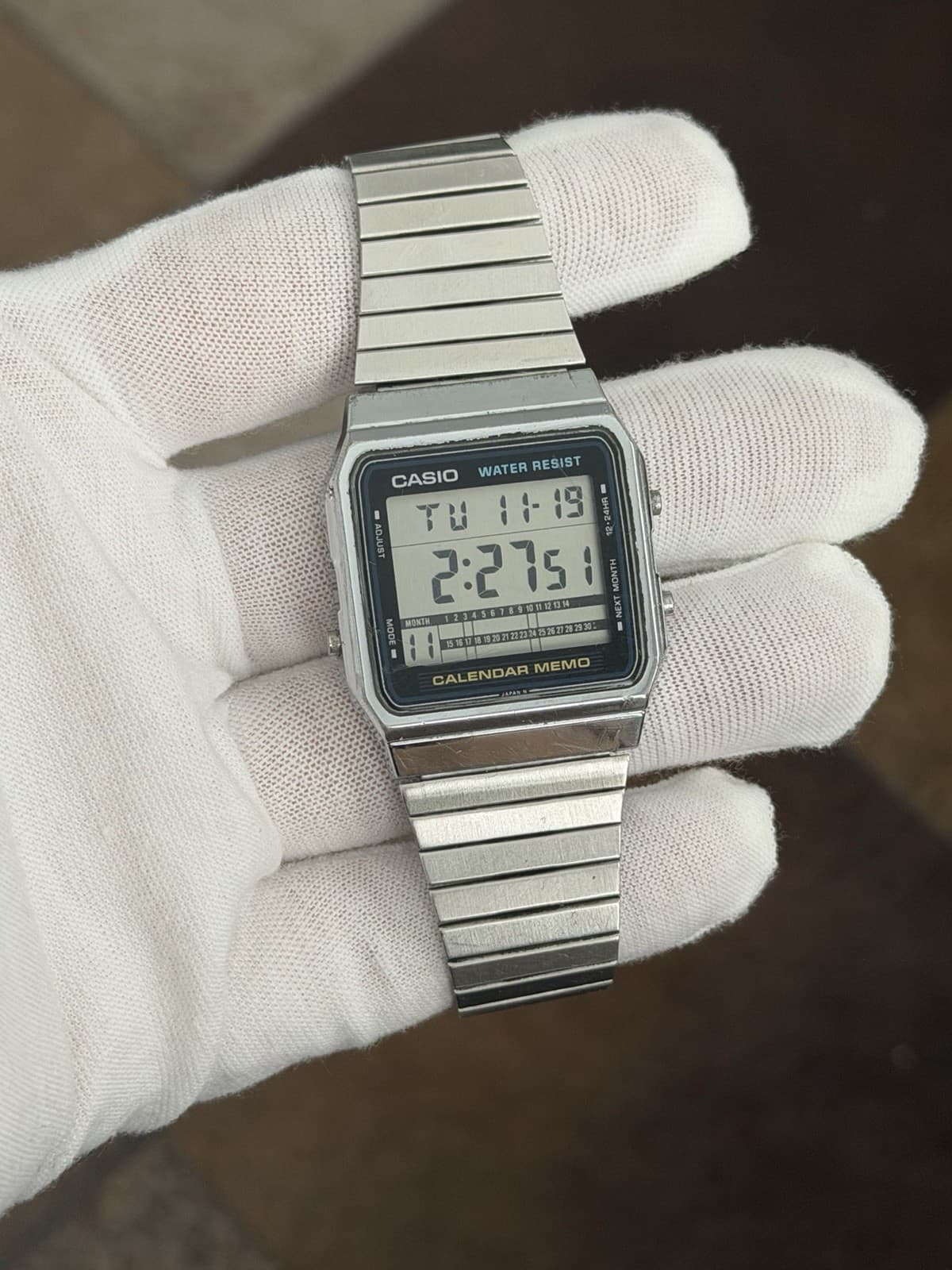 Rare Vintage Casio Calendar Memo A280 Men’s Digital Watch Module 551 JDM 1980s - Image 1