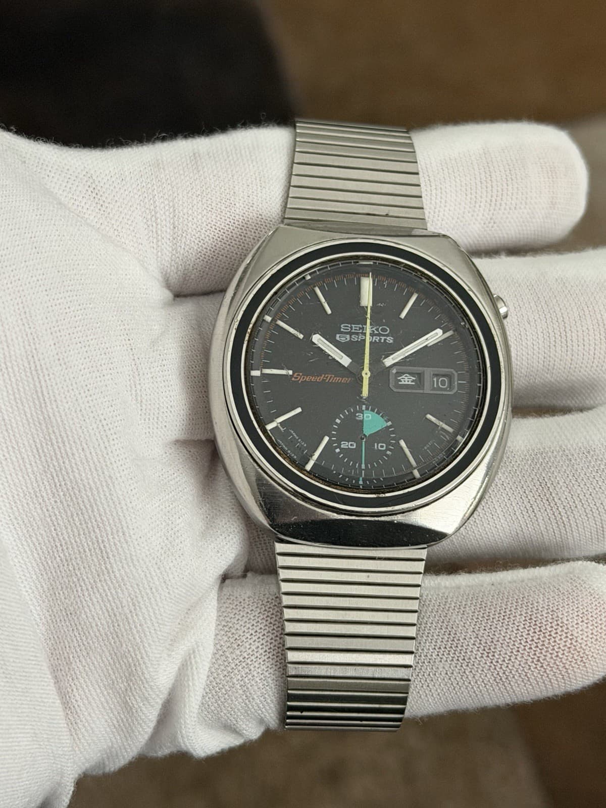 Rare Vintage Seiko 5 Sports Speedtimer 6139-8002 Men’s Chronograph Watch JDM 70s