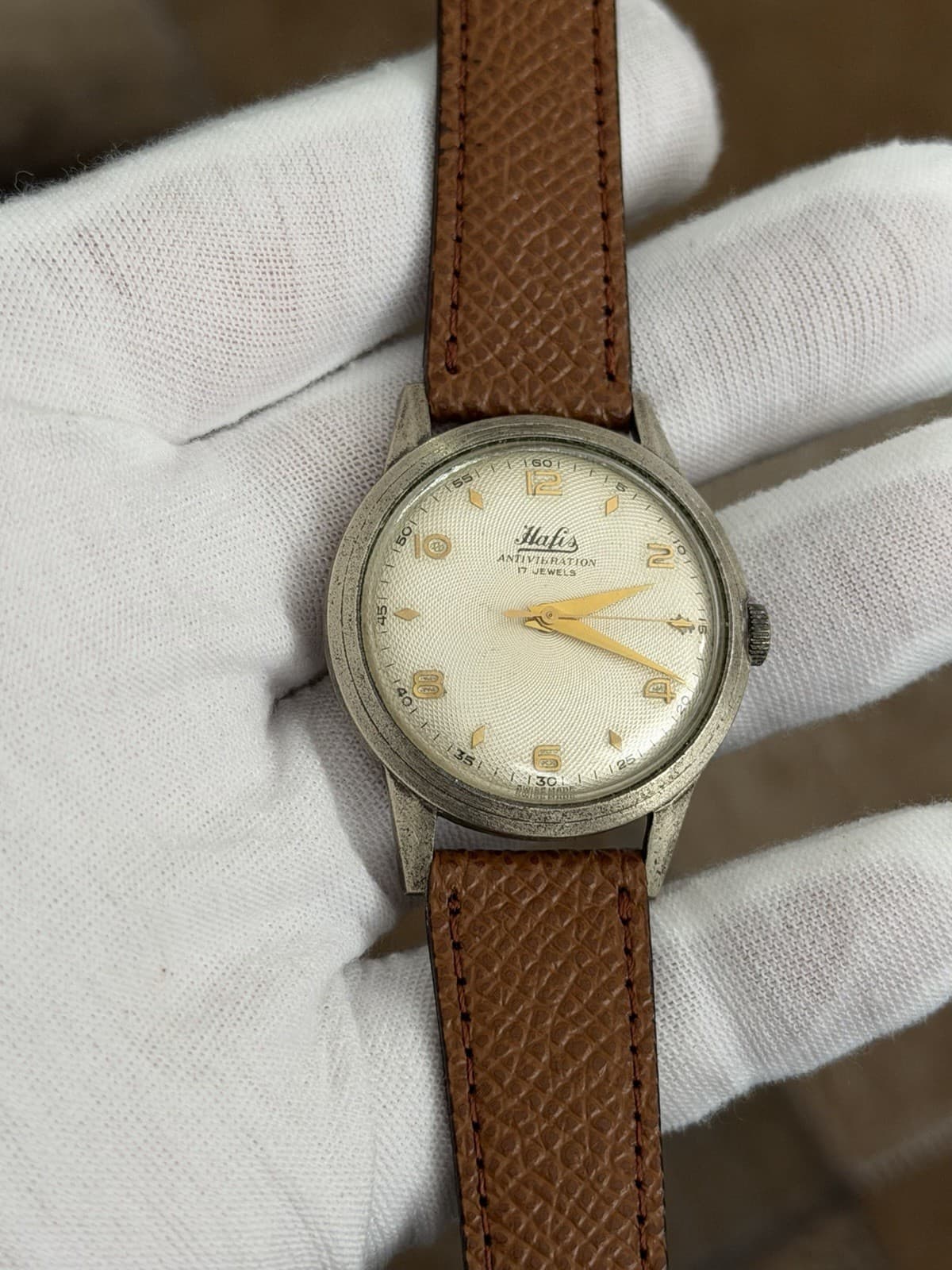 Rare Vintage Hafis Men’s 17J Swiss Manual Wind Classic Dress Watch 1950s - Image 1