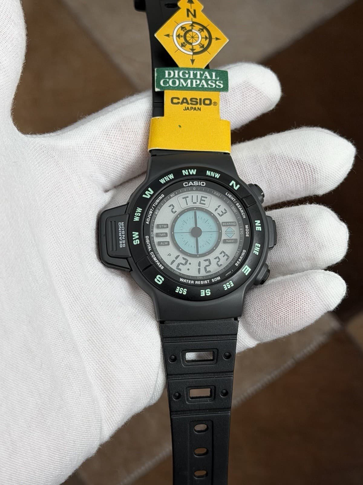 NOS Rare Vintage Casio CPW-100 Men’s Digital Compass Sports Watch JDM 1990s - Image 1