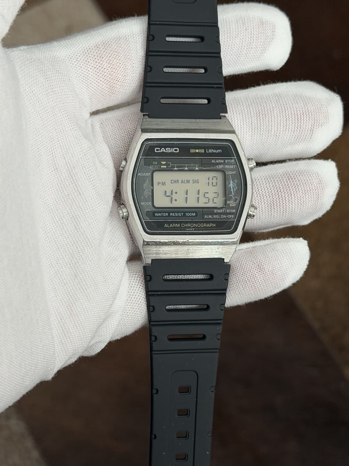 Rare Vintage Casio Marlin W-250 Men’s Digital Sports Watch Module 108 JDM 1980s - Image 1