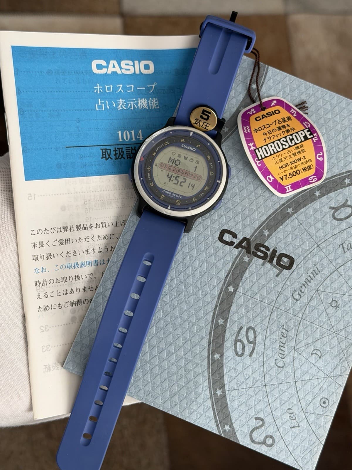 NOS Rare Vintage Casio HOR-100W Horoscope Men’s Digital Sports Watch JDM 1990s￼ - Image 1
