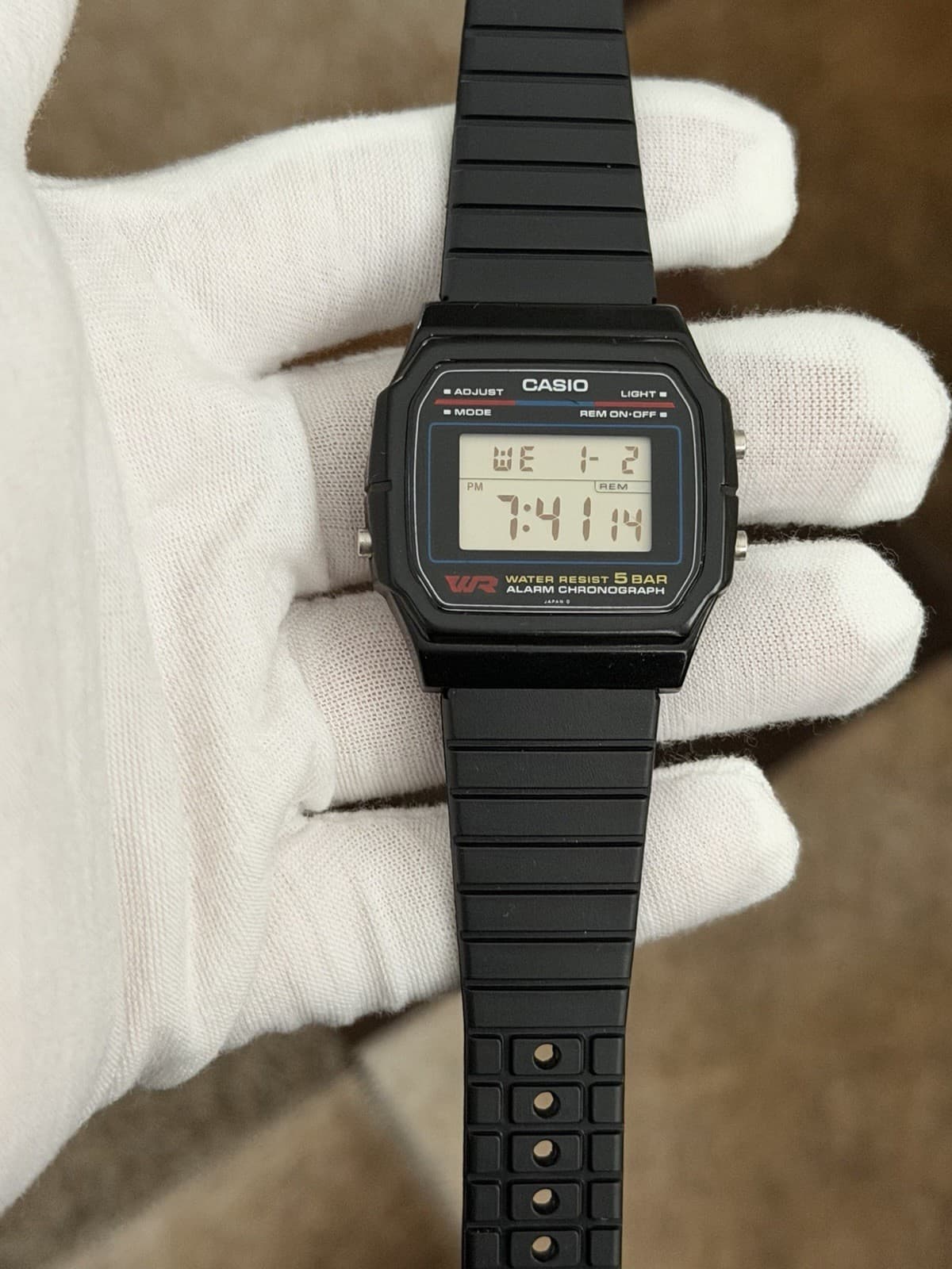 Rare Vintage Casio W-47 Men’s Alarm Chronograph Digital Sports Watch JDM 1980s - Image 1