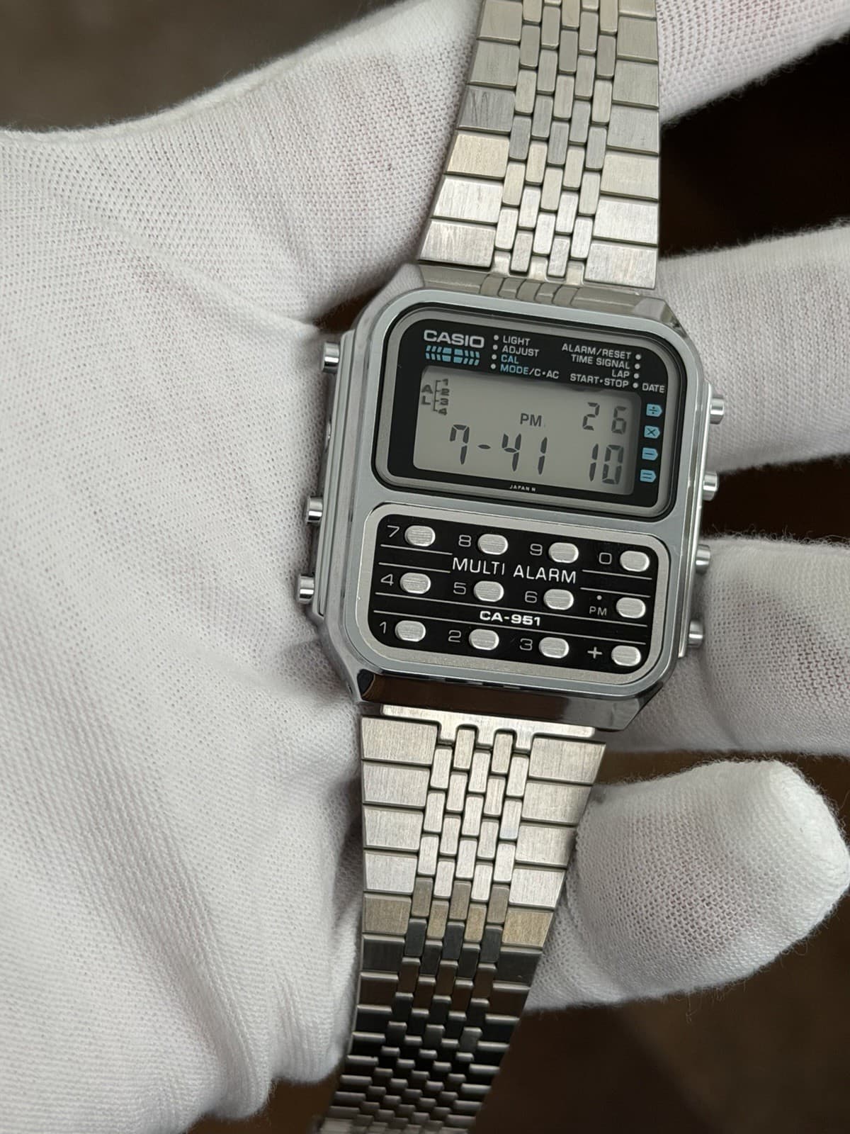 Rare Vintage Casio Multi Alarm CA-951 Men’s Digital Calculator Watch JDM 1980s - Image 1