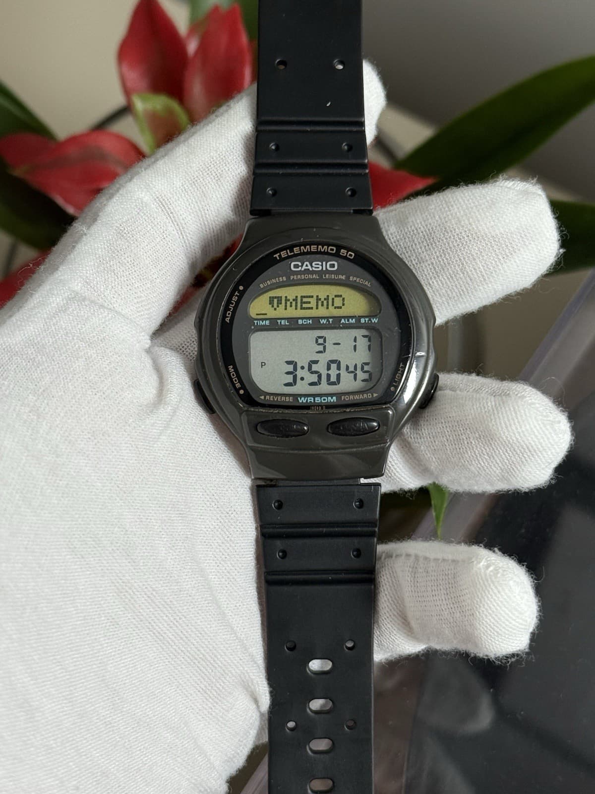 Rare Vintage Casio Data Bank Telememo 50 DB-56W Men’s Digital Watch JDM 1980s - Image 1