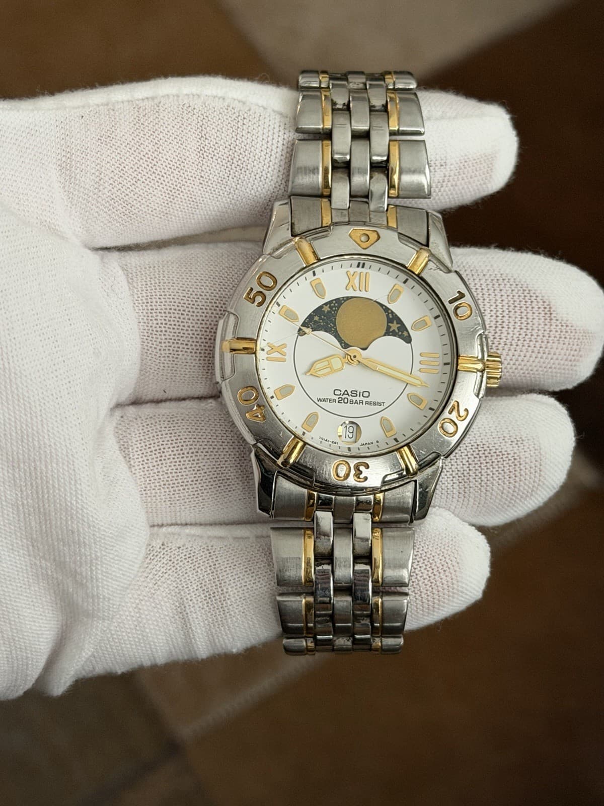 Rare Vintage Casio Marlin Moon Phase MD-738 Men’s Quartz Sports Watch JDM 1980s - Image 1