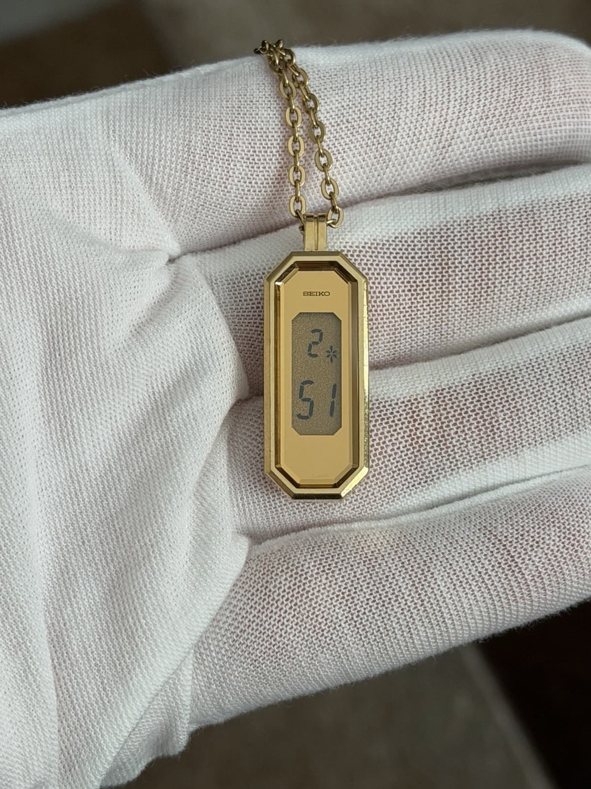 Rare Vintage Seiko L620-4020 Digital Necklace Pendant Watch JDM 1980s