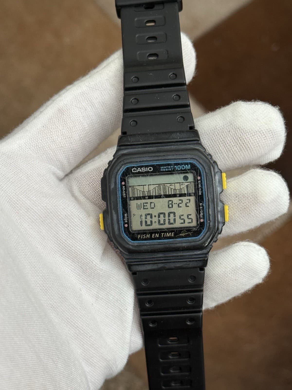 Rare Vintage Casio Fish En Time FT-100W Men’s Digital Sports Watch JDM 1980s - Image 1