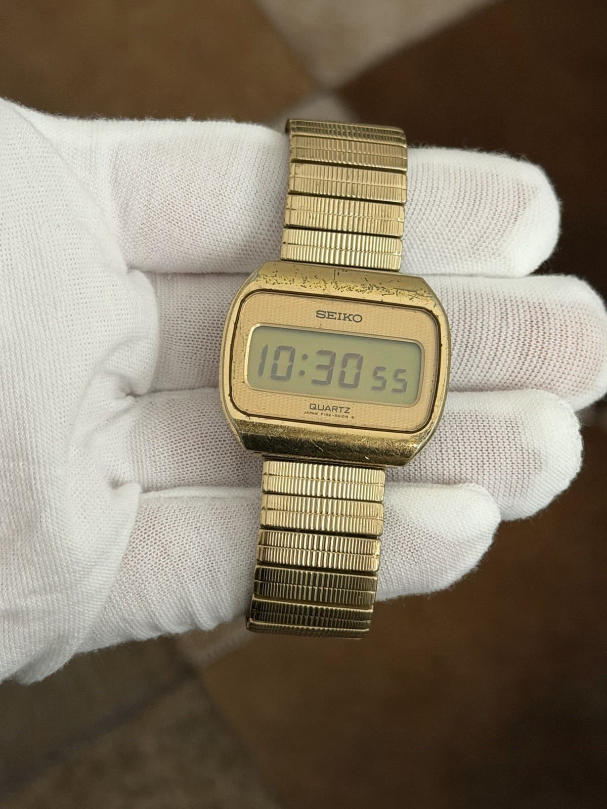 Rare Vintage Seiko Quartz F162-5010 Men’s Digital LCD Watch JDM 1970s - Image 1