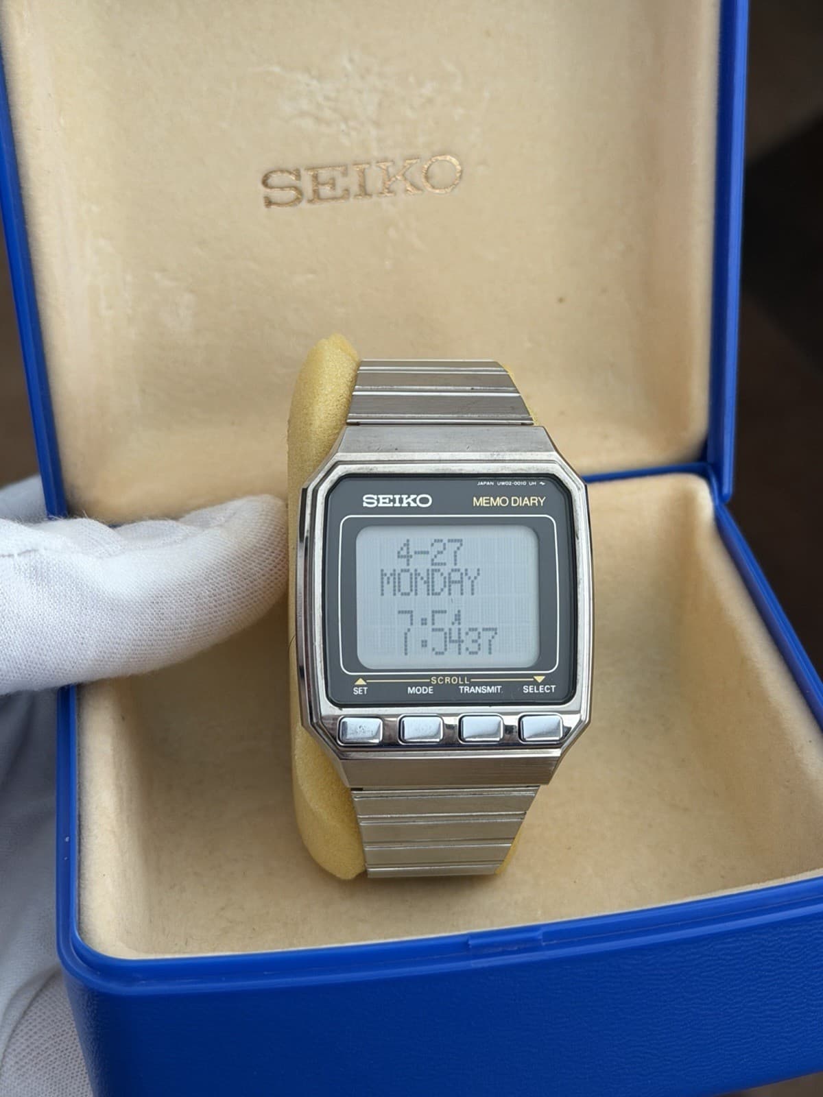 Rare Vintage Seiko Memo Diary UW02-0010 Men’s Digital Dot Matrix Watch JDM 1980s - Image 1