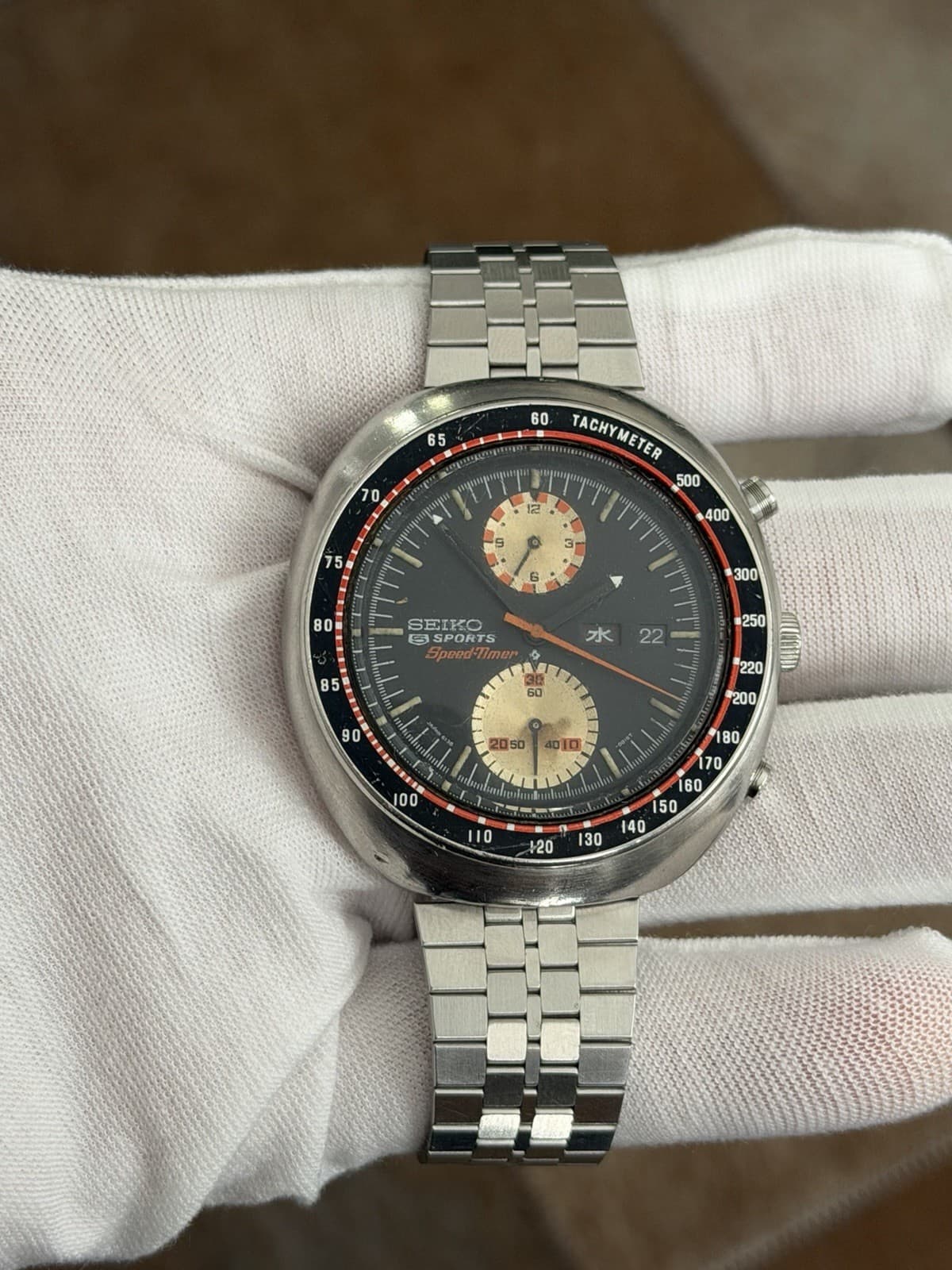 Rare Vintage Seiko 5 Sports Speedtimer UFO 6138-0011 Men’s Chronograph Watch JDM
