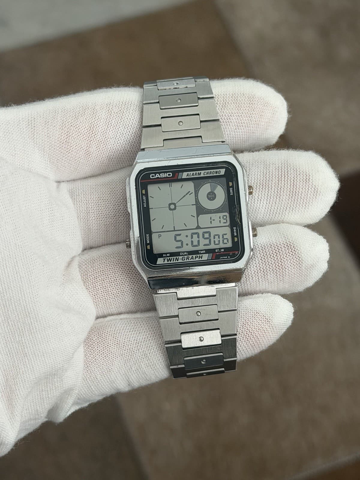 Rare Vintage Casio Twin-Graph AE-200 Digital Sports Watch JDM 1980s Module 588