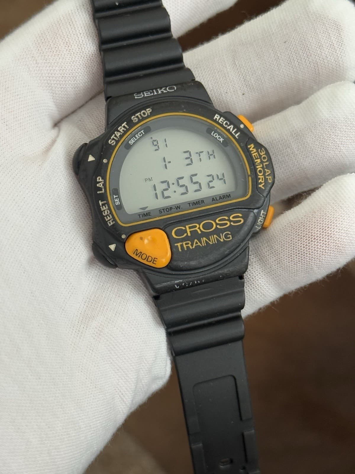 Rare Vintage Seiko Cross Training S610-4000 Men’s Digital Sports Watch JDM 1990s - Image 1