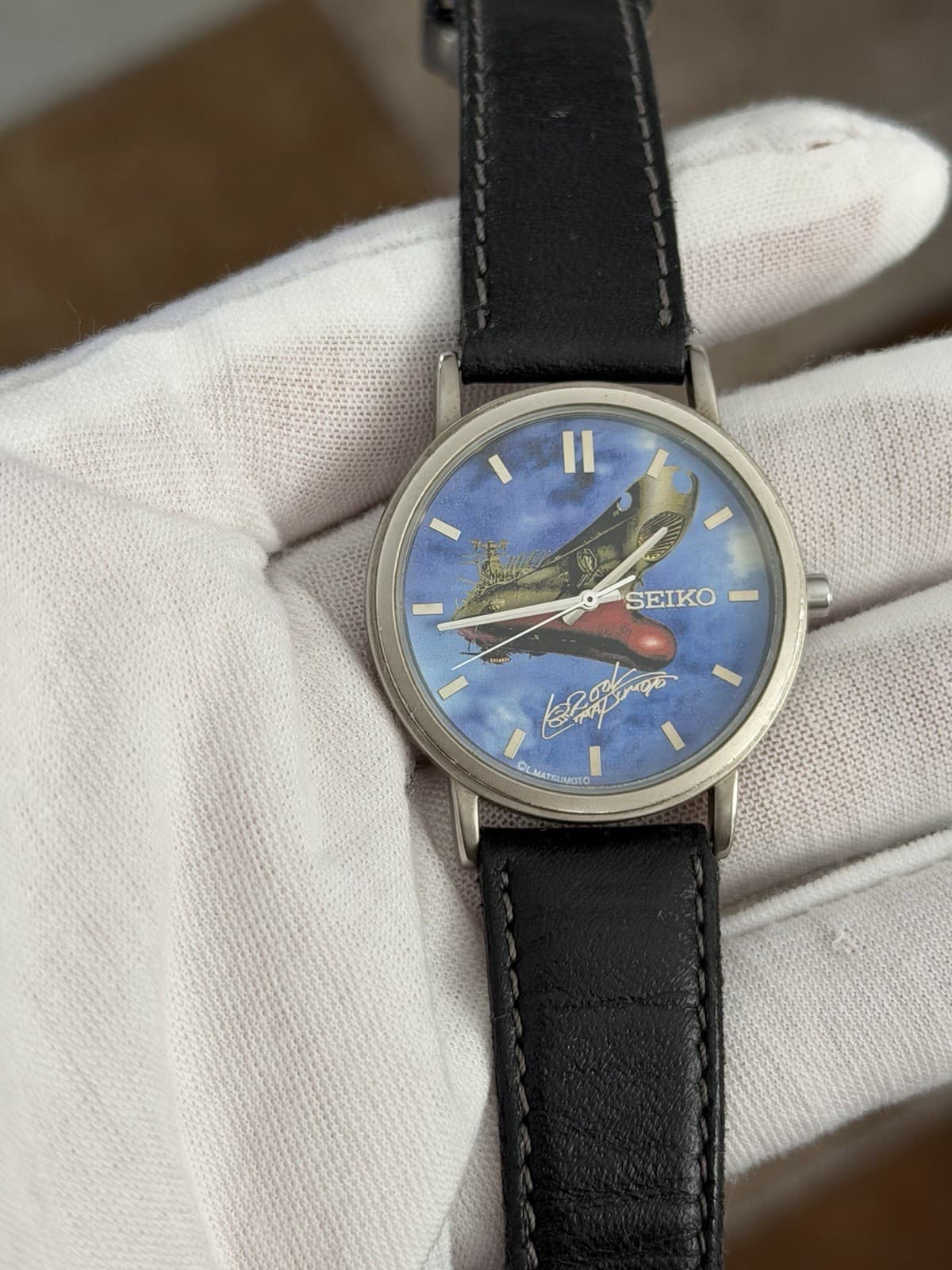 Rare Vintage Seiko 7N01-8A40 Space Battleship Yamato Leiji Matsumoto Men’s Watch - Image 1