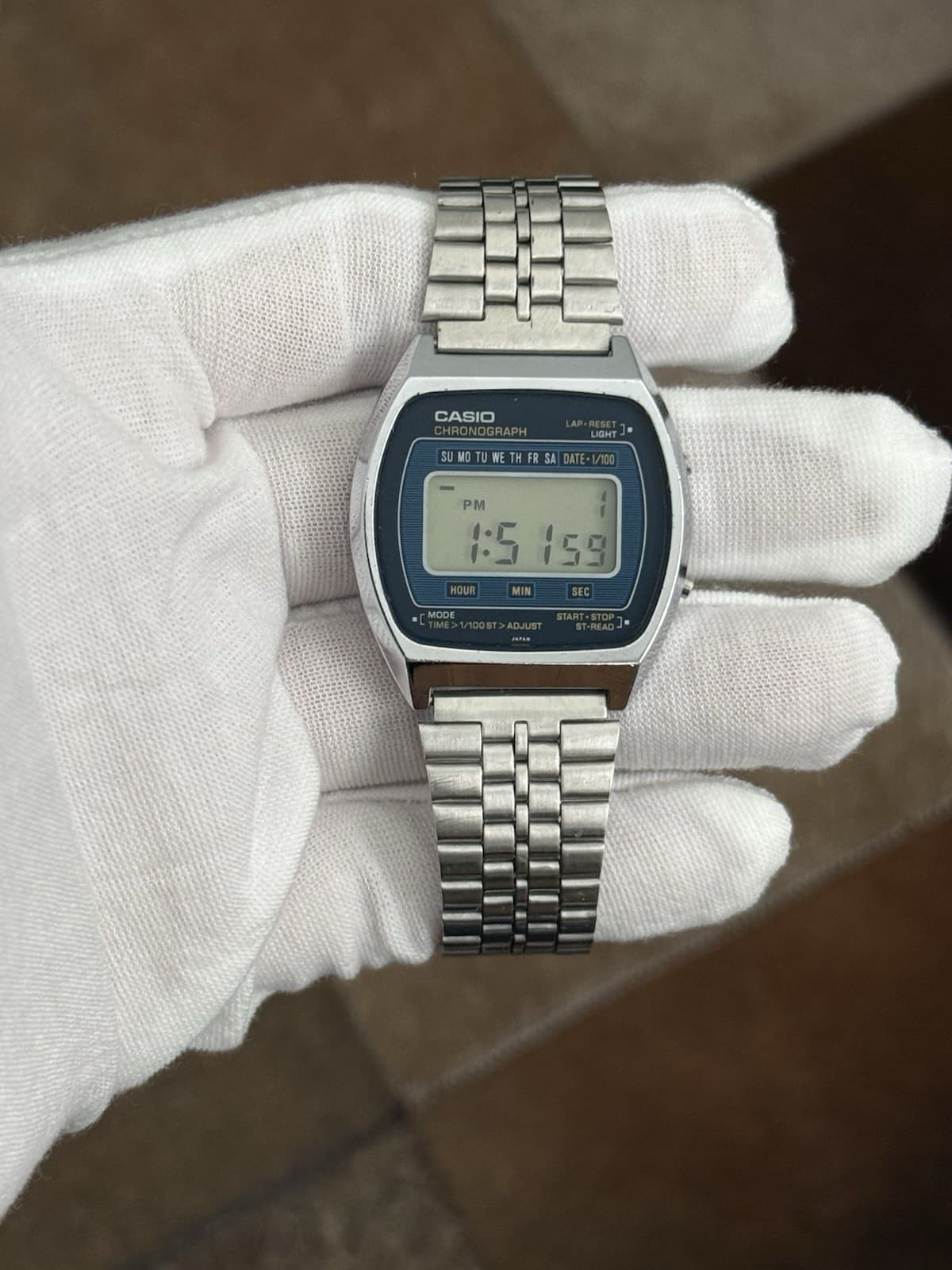 Rare Vintage Casio 110QS-37 Men’s Digital Chronograph Sports Watch JDM 1970s - Image 1