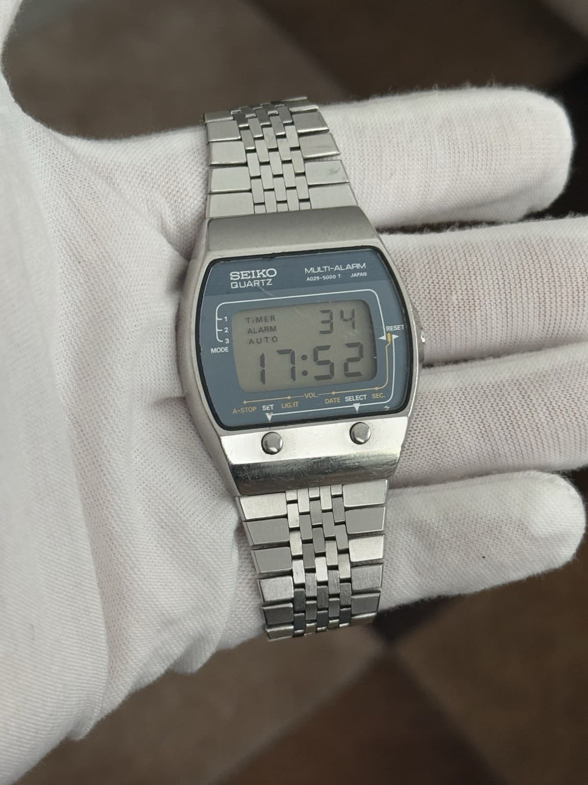 Rare Vintage Seiko Quartz Multi-Alarm A029-5000 Digital Sports Watch JDM 1970s - Image 1