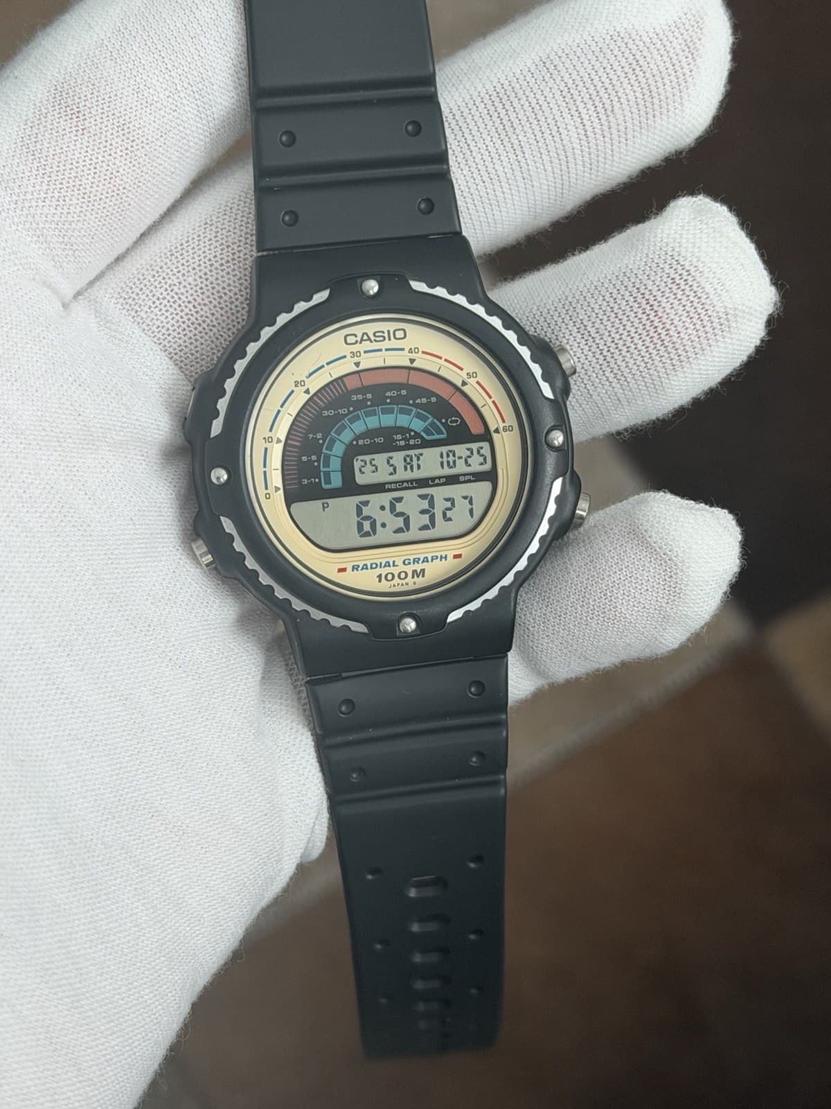 Rare Vintage Casio Radial Graph RGW-20 Men’s Digital Sports Watch JDM 1980s - Image 1