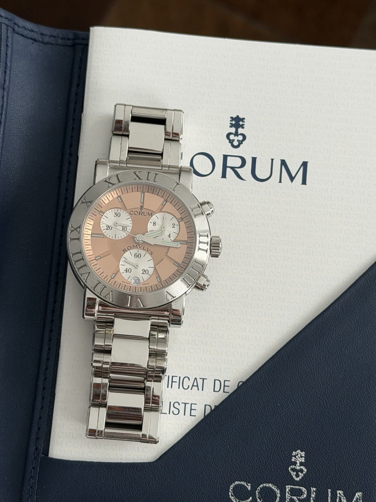 Rare Vintage Corum Romulus 396.701.20 Men’s Chronograph Sports Watch - Image 1