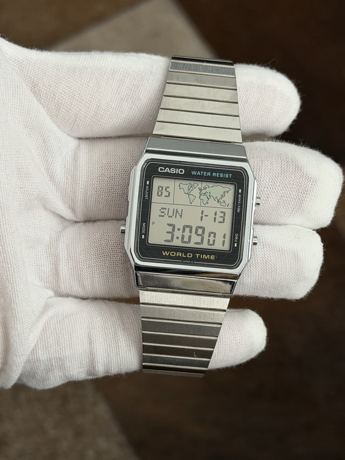 Rare Vintage Casio World Time A300U Men’s Digital Watch Module 643 JDM 1980s - Image 1