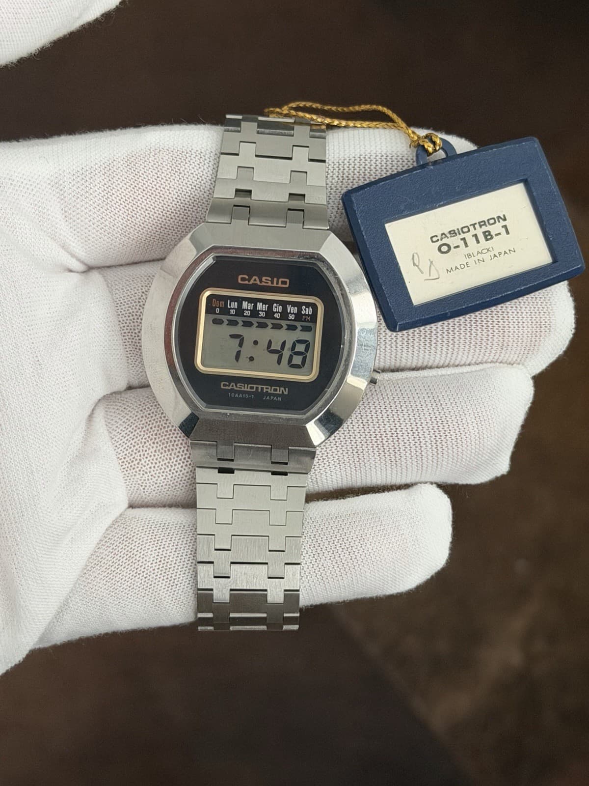 Rare Vintage Casio Casiotron 0-11 Men’s Italian Calendar Digital Watch JDM 1970s - Image 1