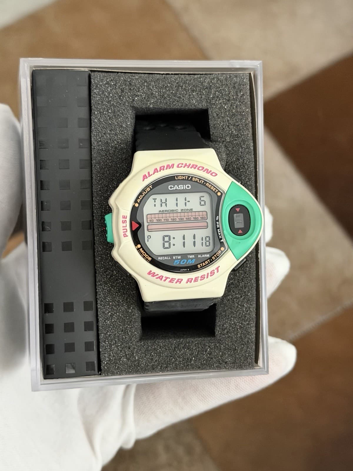 Rare Vintage Casio JP-200W Aerobic Pulse Monitor Men’s Digital Sports Watch JDM - Image 1