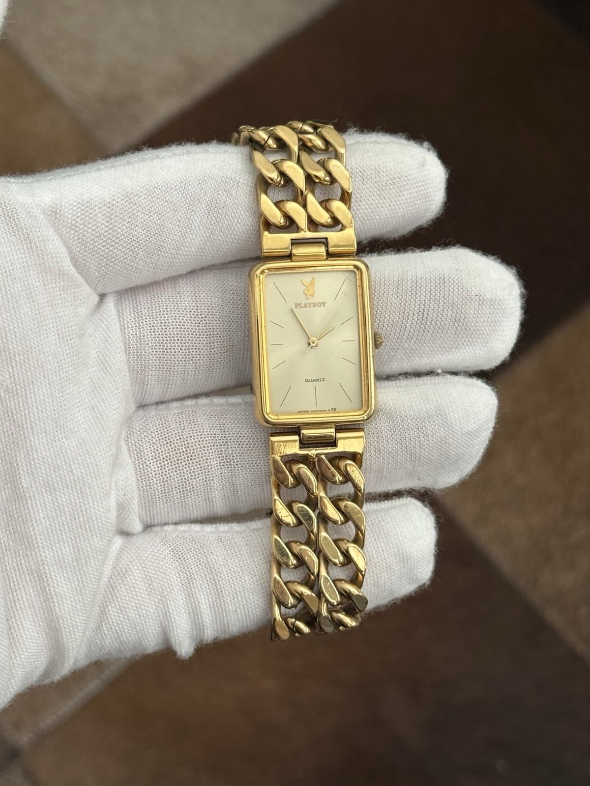 Rare Vintage Seiko x Playboy V306-5030 Men’s Cuban Link Bracelet Watch JDM 1980s - Image 1