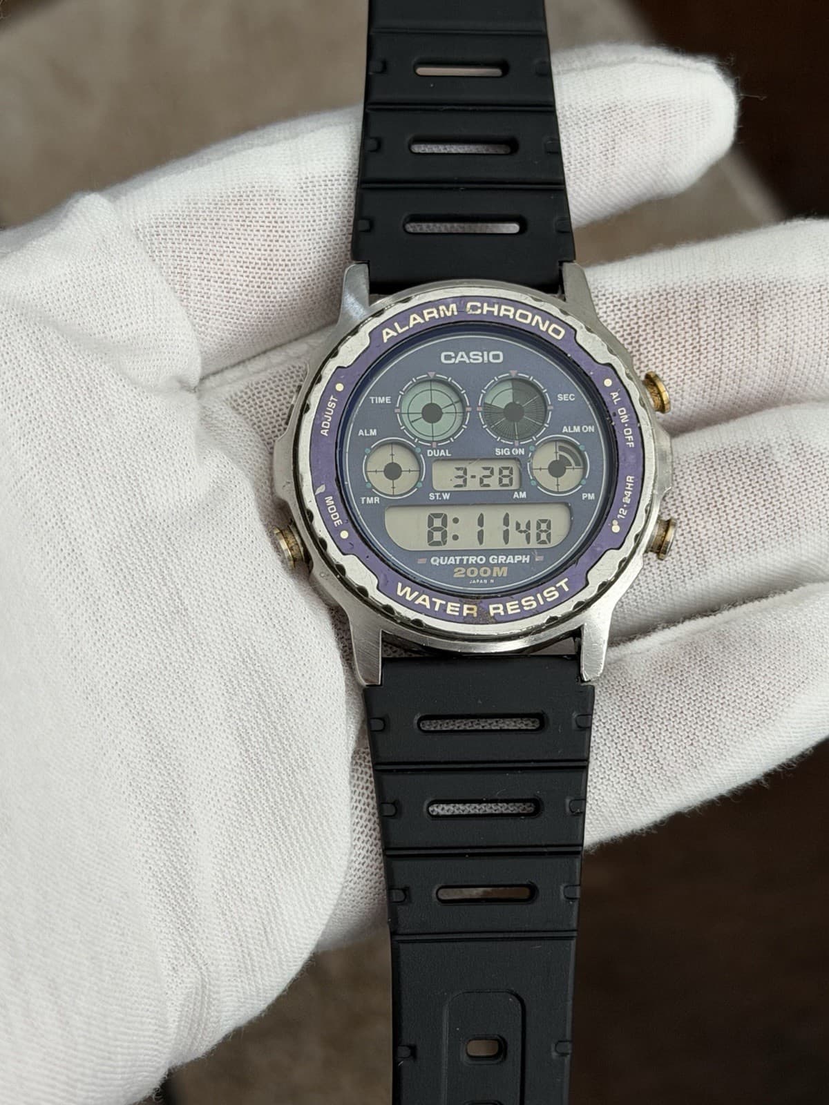 Rare Vintage Casio DW-7300 Quattro Graph Men’s Digital Sports Watch JDM 1980s - Image 1