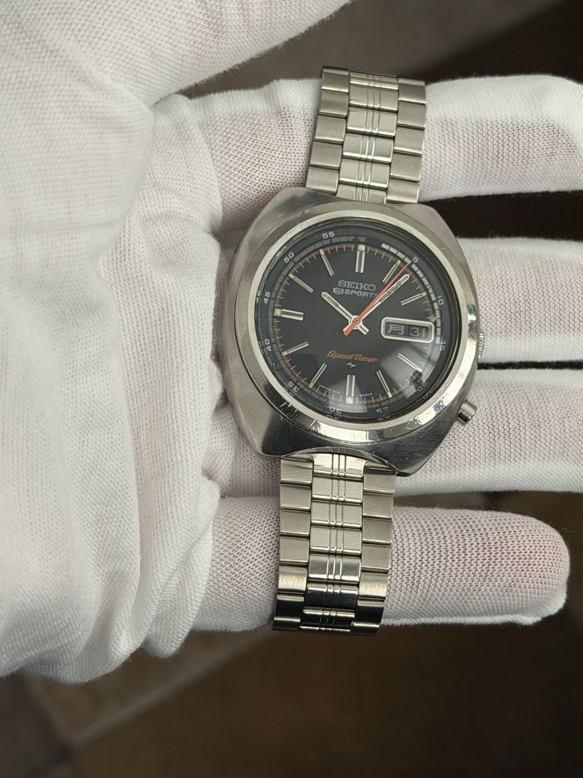 Rare Vintage Seiko 5 Sports Speedtimer 7017-6040 Men’s Chronograph Watch JDM 70s