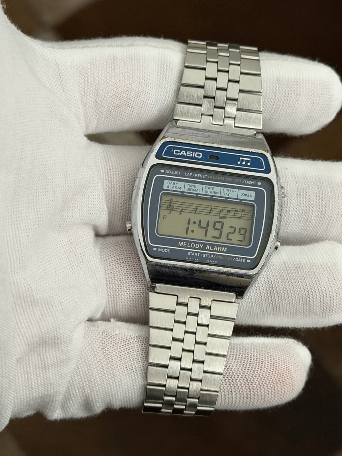 Rare Vintage Casio Melody M-1230 Men’s Digital Alarm Watch Module 82 JDM 1980s