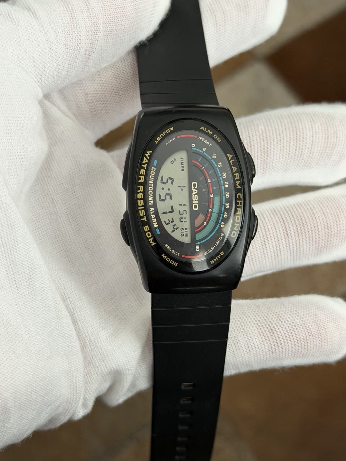 Rare Vintage Casio W-91 Men’s Digital Sports Watch Module 935 JDM 1980s - Image 1