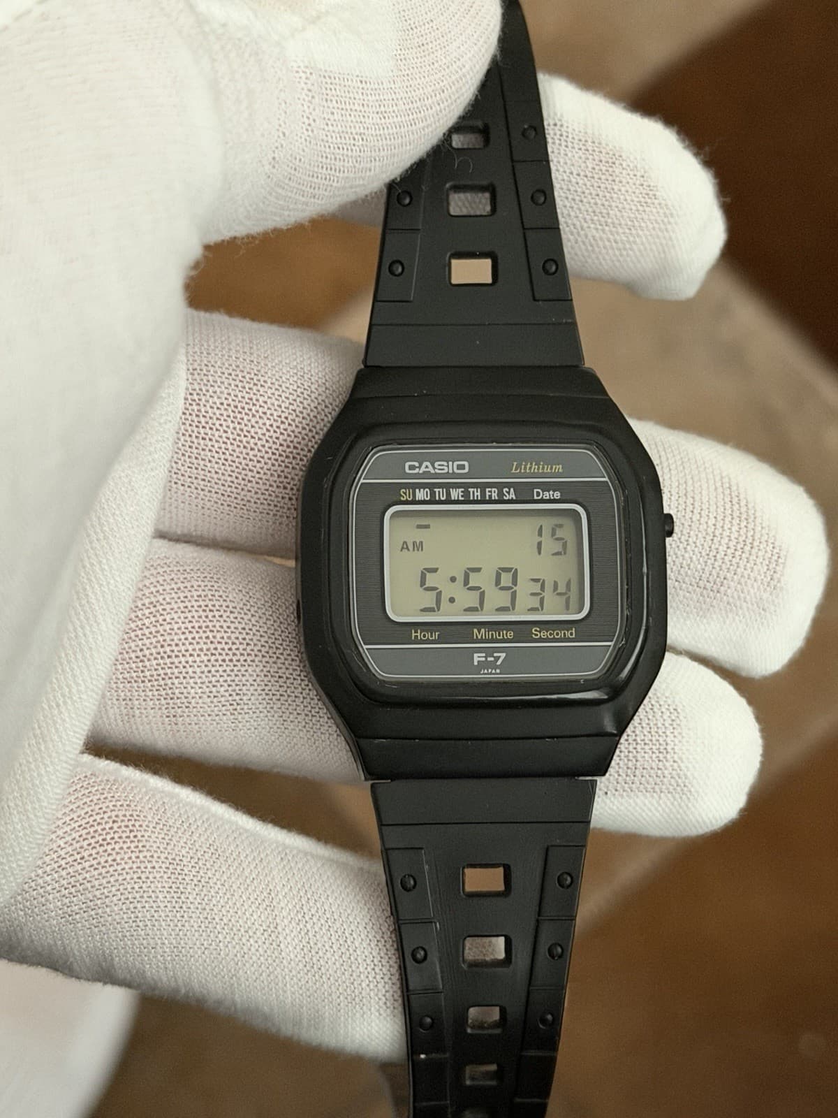 Rare Vintage Casio F-7 Men’s Digital Sports Watch JDM 1970s Module 58 - Image 1