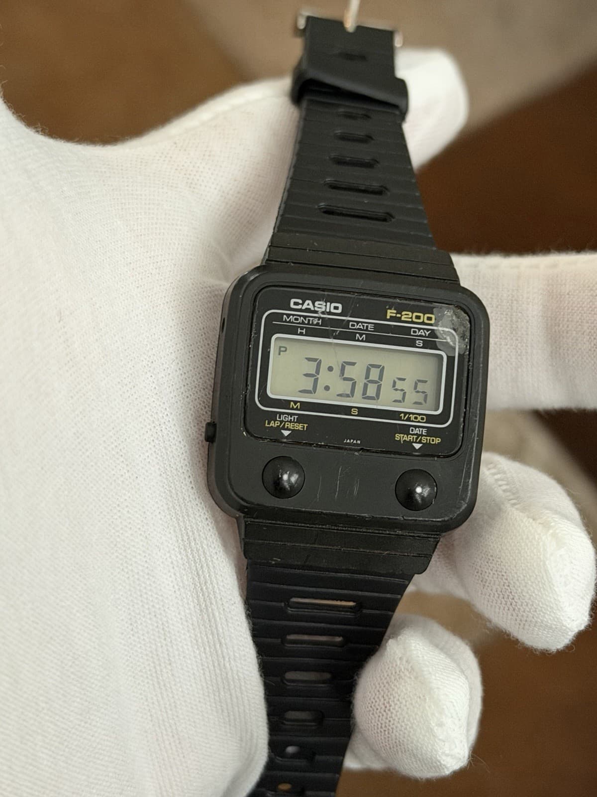 Rare Vintage Casio F-200 Men’s Digital Sports Watch JDM 1970s Module 55 - Image 1