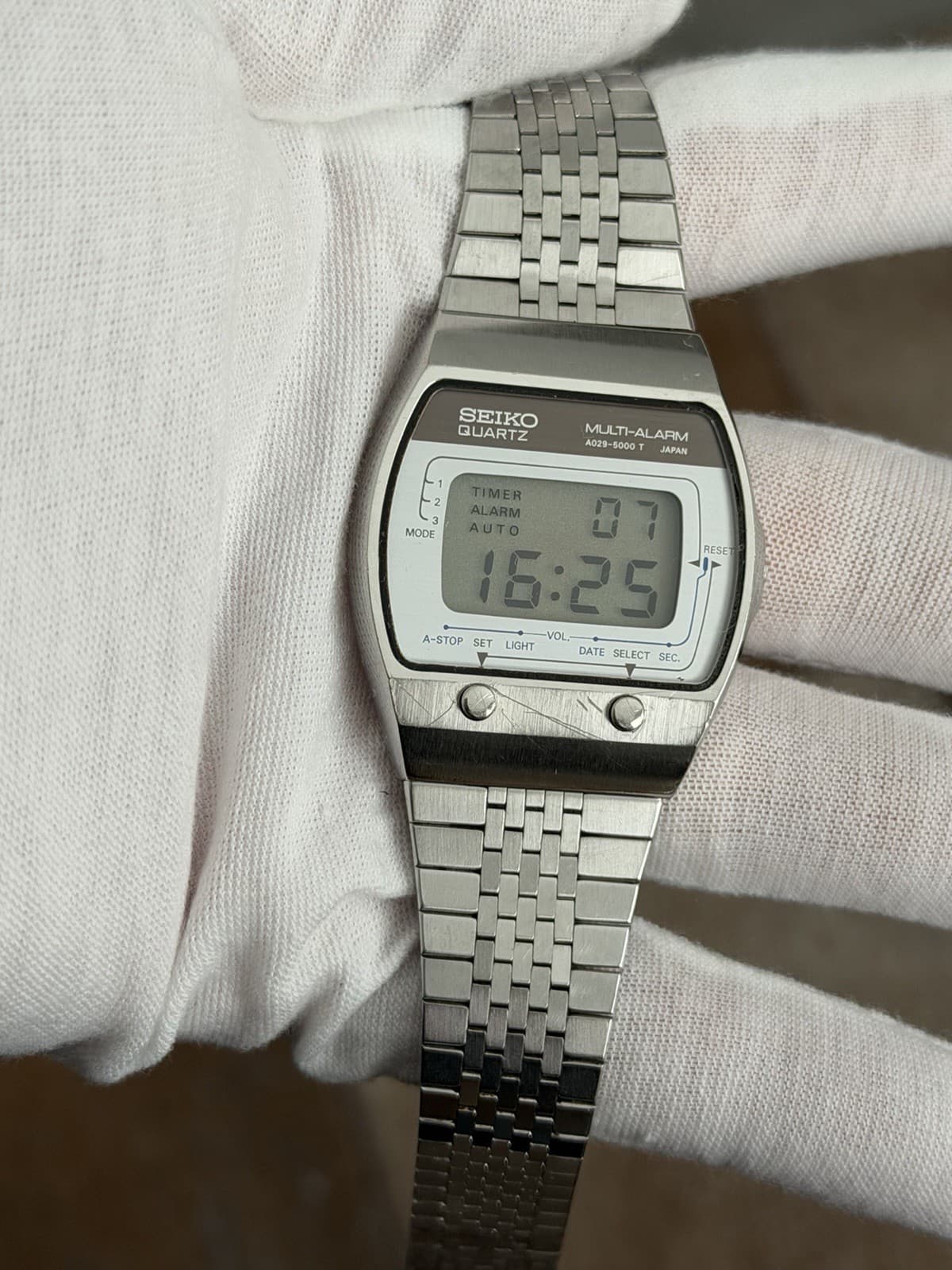 Rare Vintage Seiko Quartz Multi-Alarm A029-5000 Digital Sports Watch JDM 1970s - Image 1