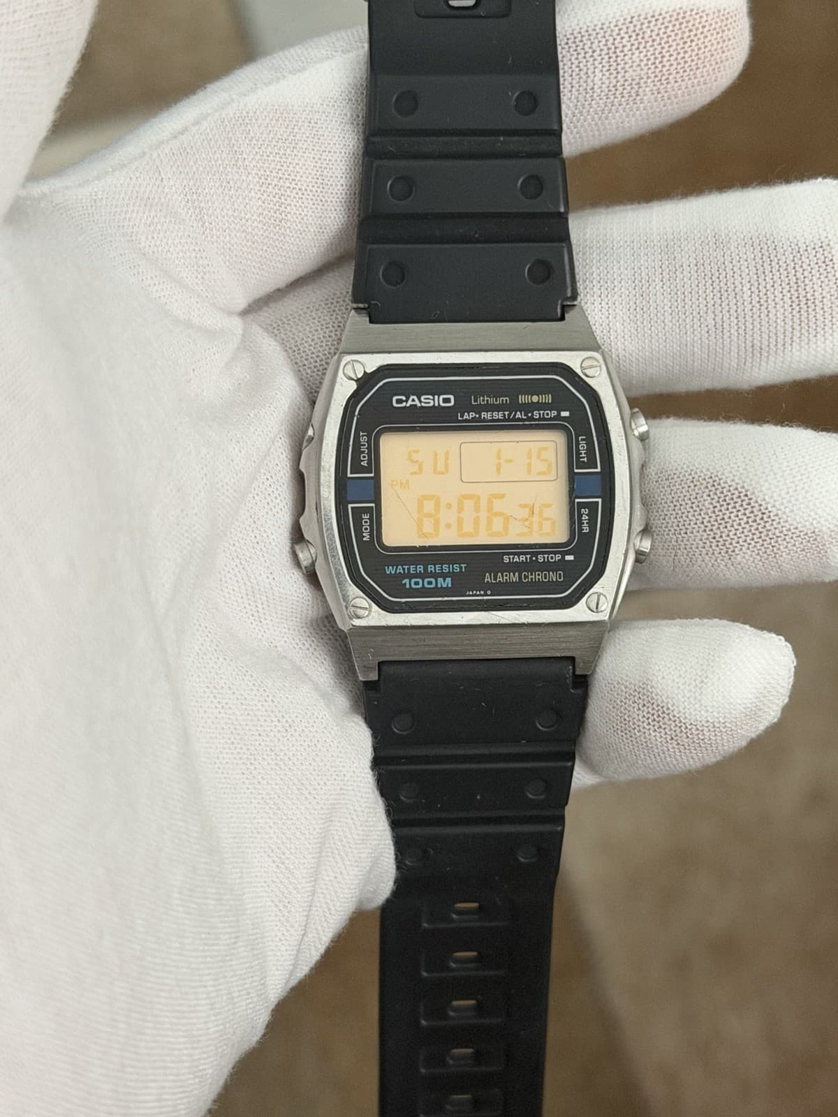 Rare Vintage Casio Alarm Chrono W-760 Men’s Digital Sports Watch JDM 1980s - Image 1
