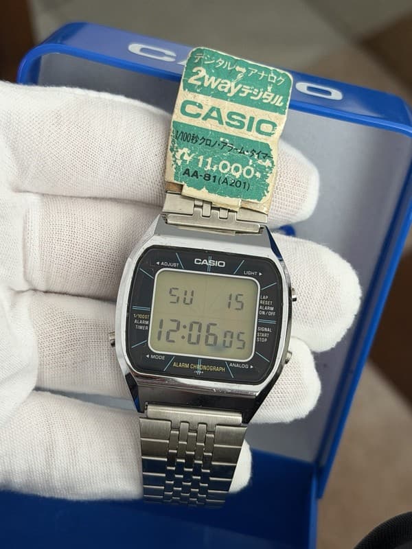NOS Rare Vintage Casio A201 “Blue Thunder” Men’s Digital Sports Watch JDM 1980s