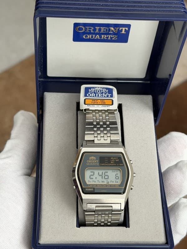NOS Rare Vintage Orient Quartz 720108 Men’s Digital Sports Watch JDM 1970s