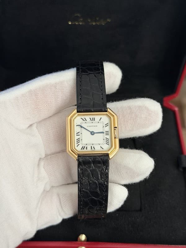 Vintage Cartier Ceinture 78099 Men’s 18k Gold Dress Watch 1970s