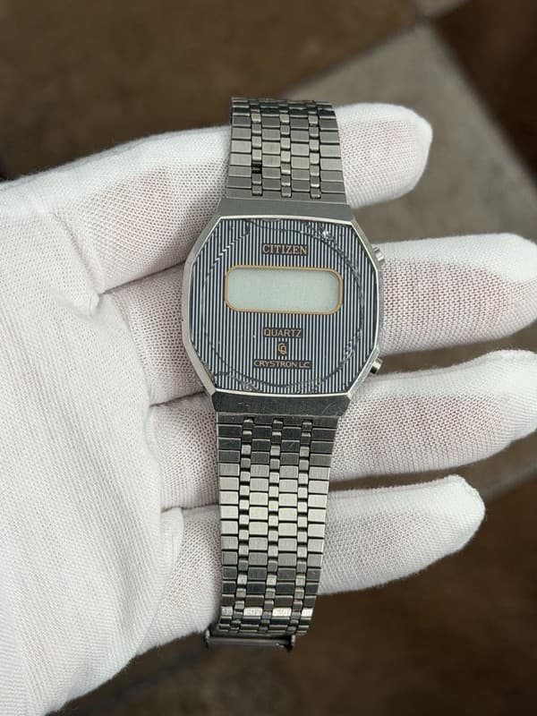 Rare Vintage Citizen Quartz Crystron LC 50-6010 Men’s Digital Watch JDM 1970s
