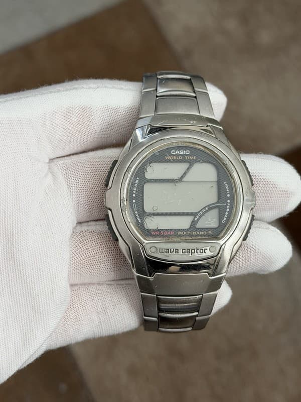 Rare Vintage Casio Wave Ceptor WV-58J Atomic Radio Digital Sports Watch JDM 90s