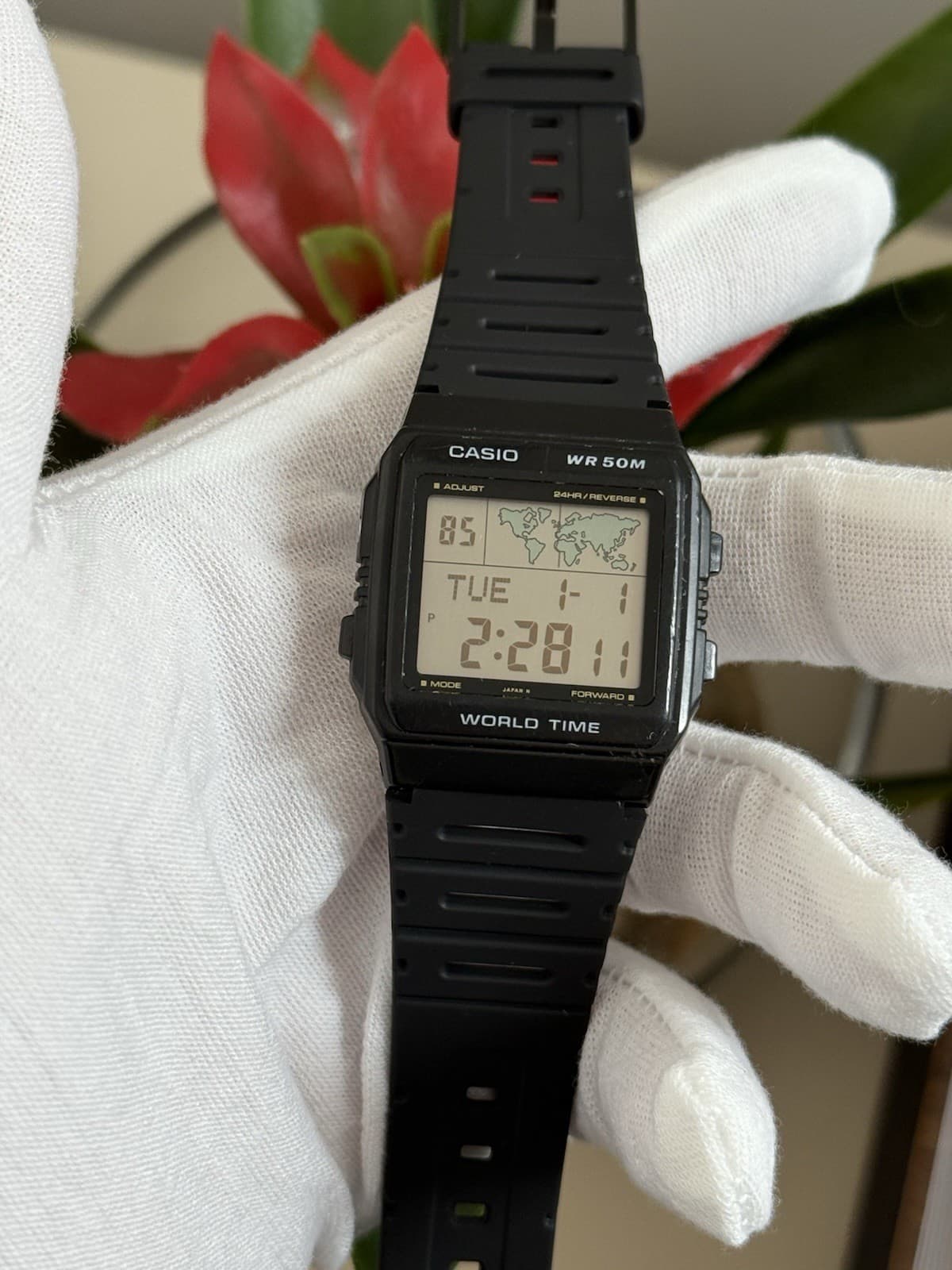 Rare Vintage Casio World Time W-50U Men’s Digital Sports Watch JDM 1980s