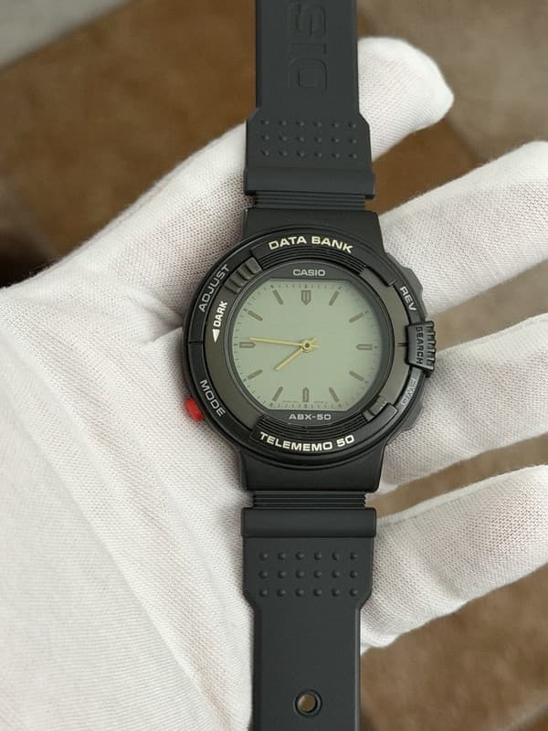 Rare Vintage Casio ABX-50 Data Bank Telememo 50 Men’s Ana-Digi Sports Watch JDM