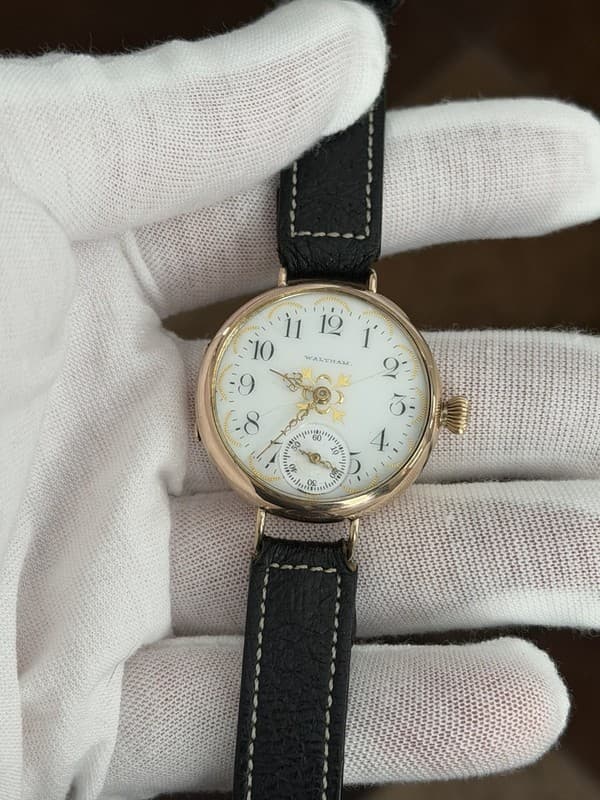 Vintage Waltham Art Deco Fancy Enamel Dial Men’s Classic Dress Watch
